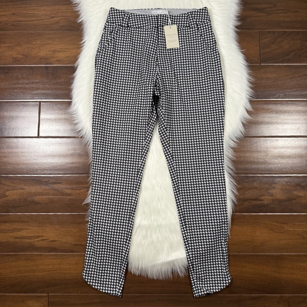 Peter Millar Women's Size 0 Black White Gingham‎ Surge Performance Ankle Pants
